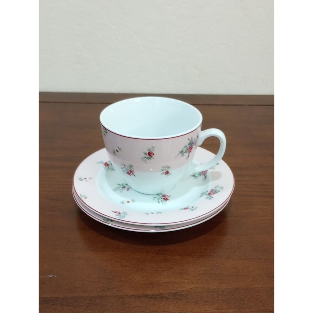 Laura Ashley Petite Fleur Tea Cup And Saucers - Vintage!